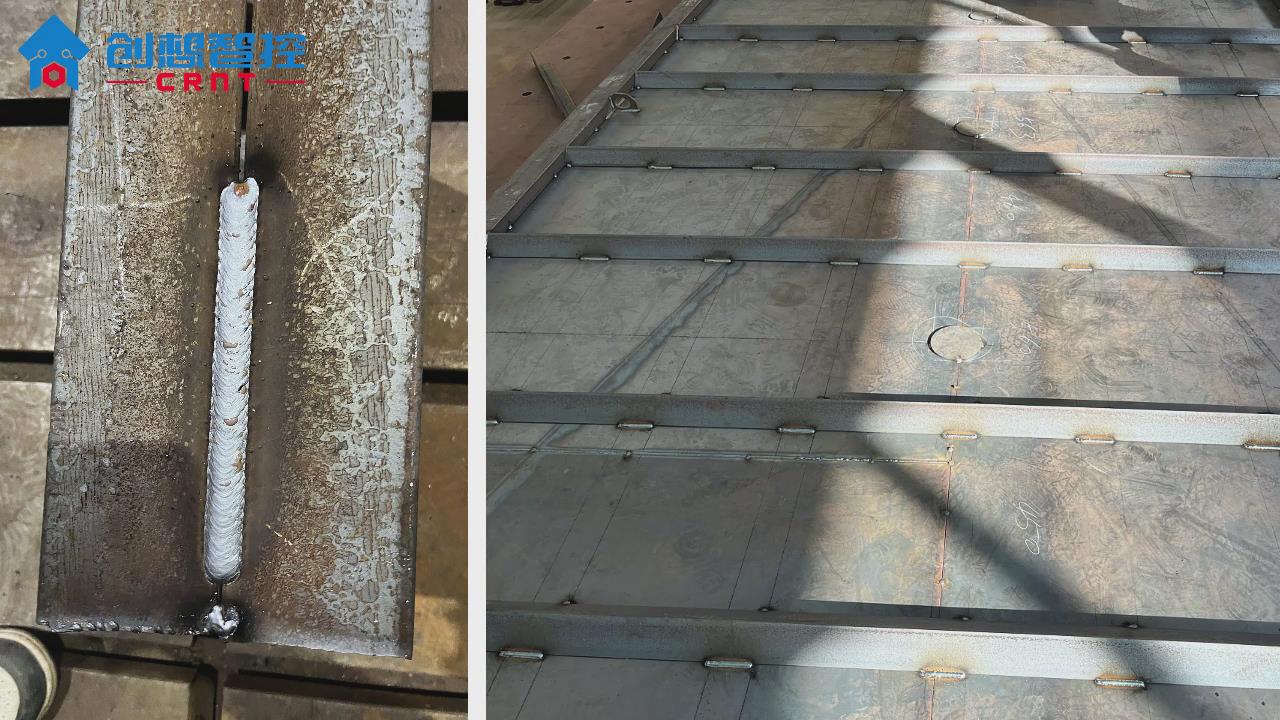 創想智控激光焊縫跟蹤傳感器在機械底盤自動引導焊接的應用